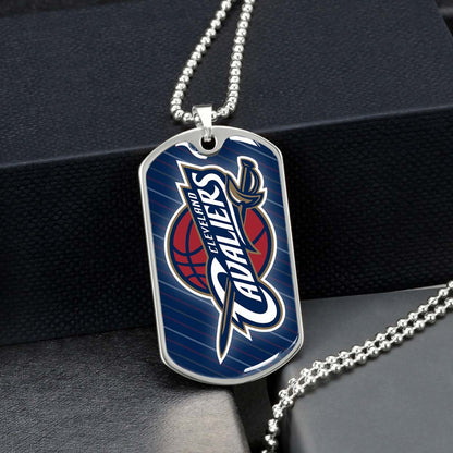 Basketball - BKD009 - Cleveland Cavaliers - Basketball Dog Tag - Military Ball Chain - Luxury Dog Tag