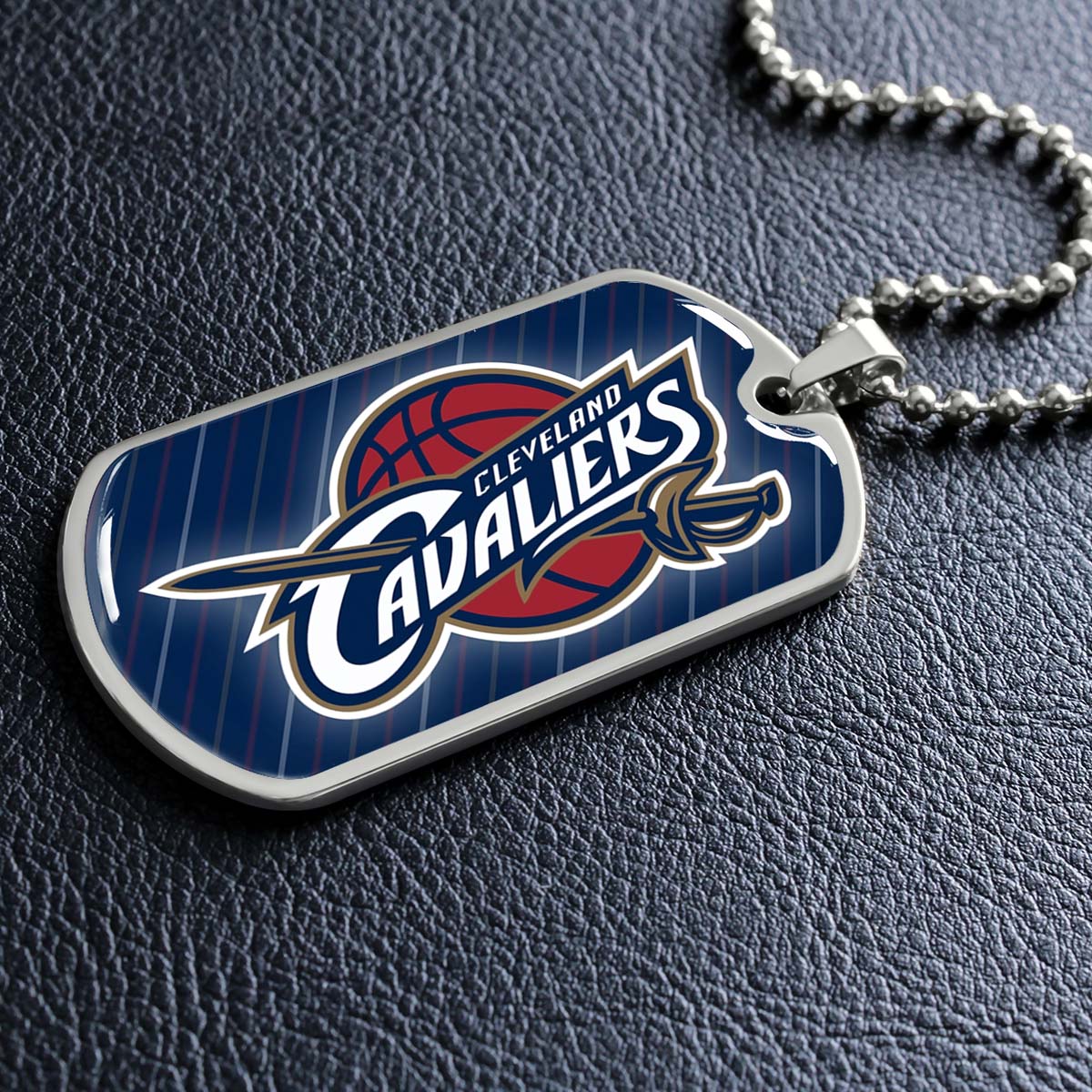 Basketball - BKD009 - Cleveland Cavaliers - Basketball Dog Tag - Military Ball Chain - Luxury Dog Tag