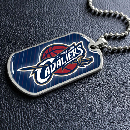Basketball - BKD009 - Cleveland Cavaliers - Basketball Dog Tag - Military Ball Chain - Luxury Dog Tag