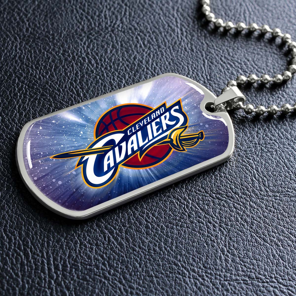 Basketball - BKD010 - Cleveland Cavaliers - Basketball Dog Tag - Military Ball Chain - Luxury Dog Tag