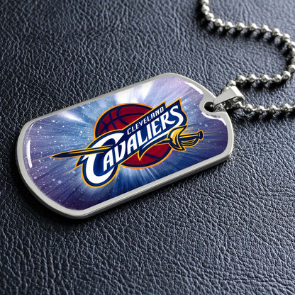 Basketball - BKD010 - Cleveland Cavaliers - Basketball Dog Tag - Military Ball Chain - Luxury Dog Tag