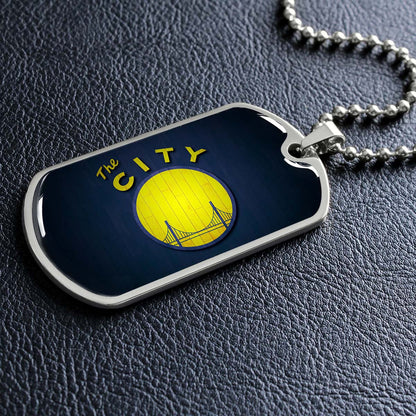 Basketball - BKD014 - Golden State Warriors Sports - The City - Basketball Dog Tag - Military Ball Chain - Luxury Dog Tag