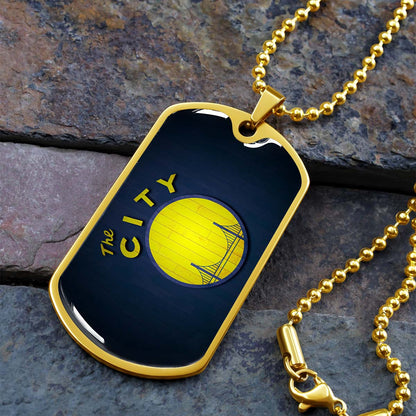 Basketball - BKD014 - Golden State Warriors Sports - The City - Basketball Dog Tag - Military Ball Chain - Luxury Dog Tag