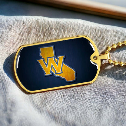 Basketball - BKD015 - Golden State Warriors Sports - Basketball Dog Tag - Military Ball Chain - Luxury Dog Tag