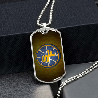 Basketball - BKD016 - Golden State Warriors Sports - Basketball Dog Tag - Military Ball Chain - Luxury Dog Tag