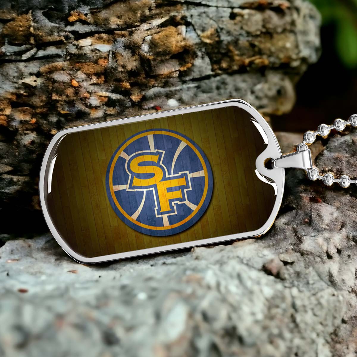 Basketball - BKD016 - Golden State Warriors Sports - Basketball Dog Tag - Military Ball Chain - Luxury Dog Tag
