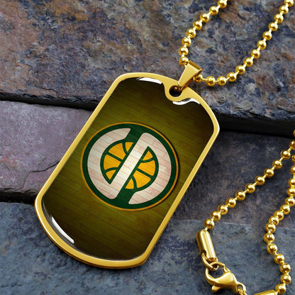 Basketball - BKD019 - Seattle Supersonics Sports - Basketball Dog Tag - Military Ball Chain - Luxury Dog Tag