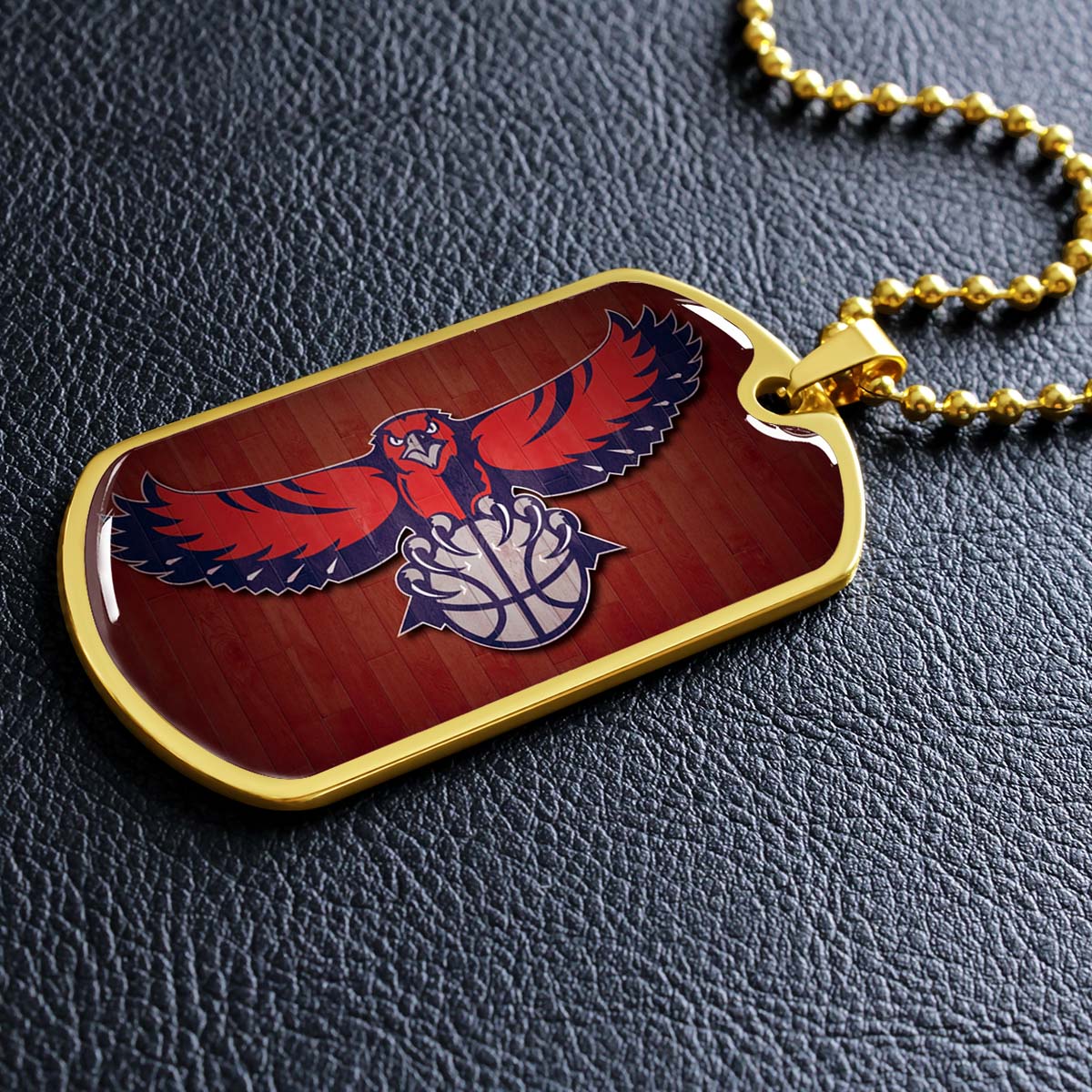 Basketball - BKD022 - Atlanta Hawks Sports - Basketball Dog Tag - Military Ball Chain - Luxury Dog Tag