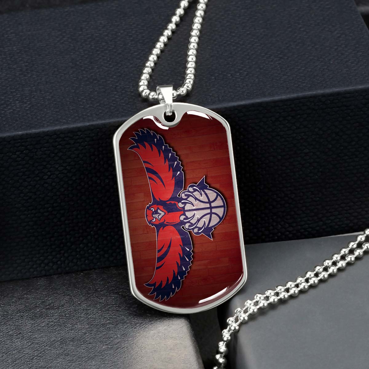Basketball - BKD022 - Atlanta Hawks Sports - Basketball Dog Tag - Military Ball Chain - Luxury Dog Tag