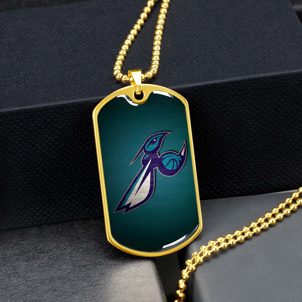Basketball - BKD024 - Charlotte Hornets Sports - Basketball Dog Tag - Military Ball Chain - Luxury Dog Tag
