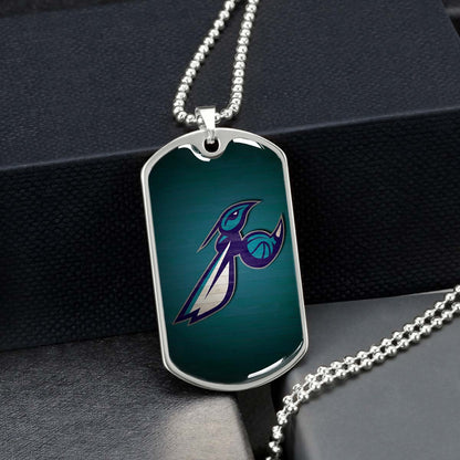 Basketball - BKD024 - Charlotte Hornets Sports - Basketball Dog Tag - Military Ball Chain - Luxury Dog Tag