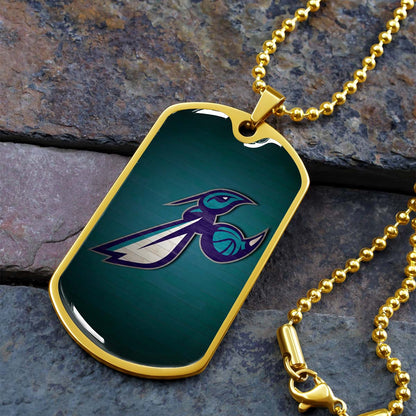 Basketball - BKD024 - Charlotte Hornets Sports - Basketball Dog Tag - Military Ball Chain - Luxury Dog Tag