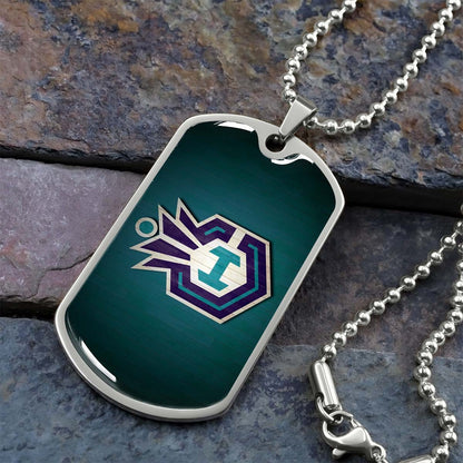 Basketball - BKD025 - Charlotte Hornets Sports - Basketball Dog Tag - Military Ball Chain - Luxury Dog Tag