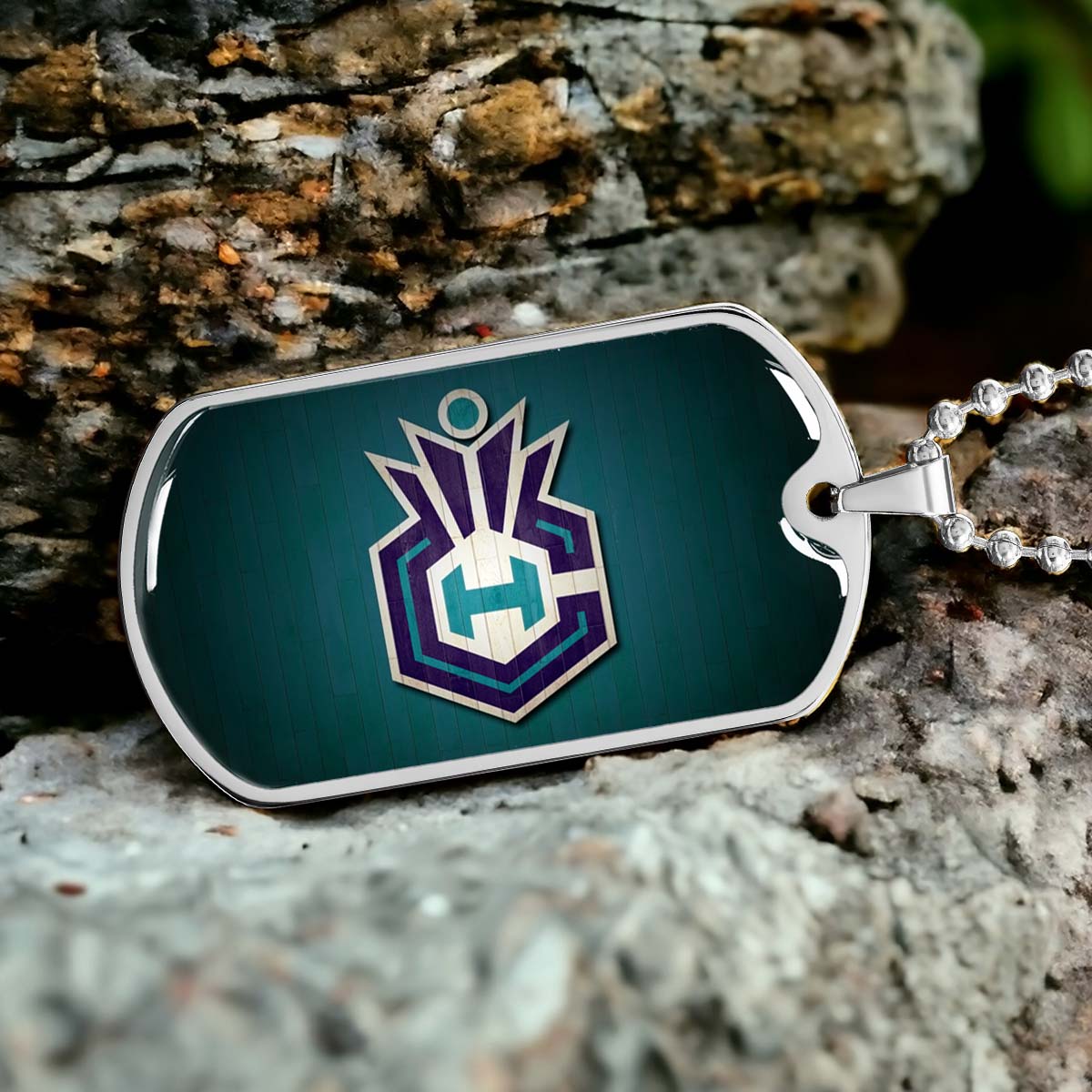 Basketball - BKD025 - Charlotte Hornets Sports - Basketball Dog Tag - Military Ball Chain - Luxury Dog Tag