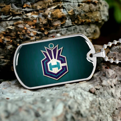 Basketball - BKD025 - Charlotte Hornets Sports - Basketball Dog Tag - Military Ball Chain - Luxury Dog Tag