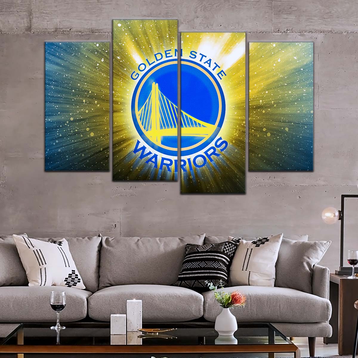 Basketball Canvas Wall Art - BK5046 - Golden State Warriors