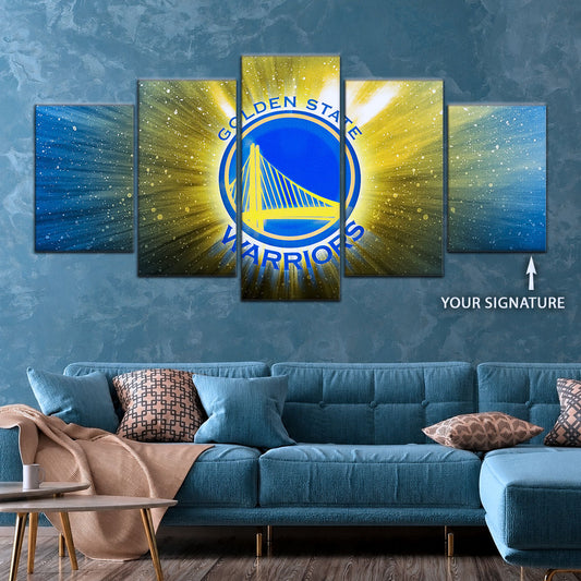 Basketball Canvas Wall Art - BK5046 - Golden State Warriors