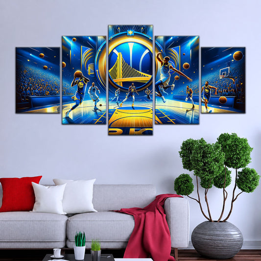 Basketball Canvas Wall Art - BK5047 - Golden State Warriors