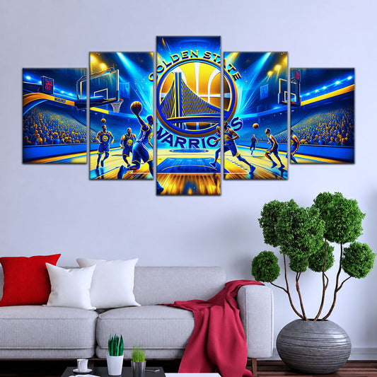 Basketball Canvas Wall Art - BK5048 - Golden State Warriors