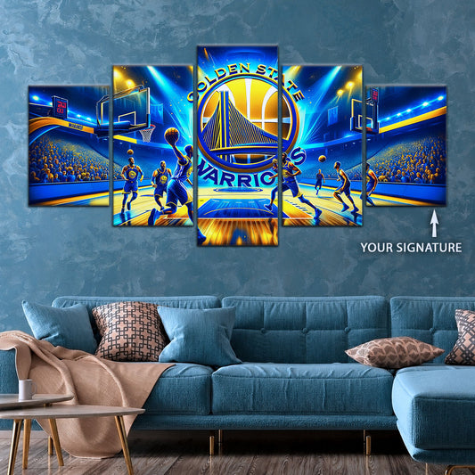 Basketball Canvas Wall Art - BK5048 - Golden State Warriors