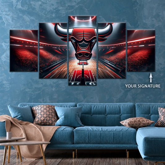 Basketball Canvas Wall Art - BK5049 - Chicago Bulls