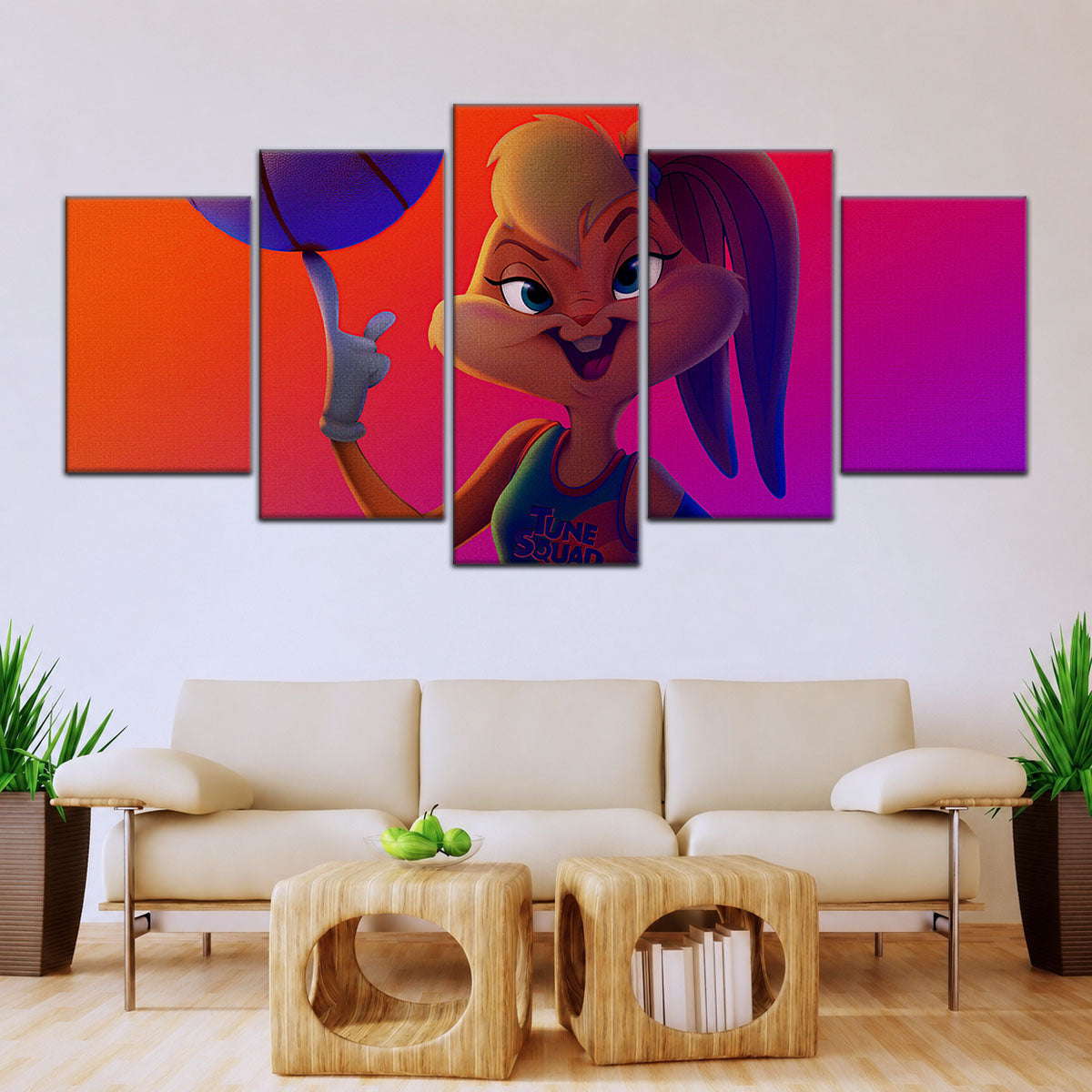 Basketball Canvas Wall Art - BK5052 - Lola Bunny Dominates the Court