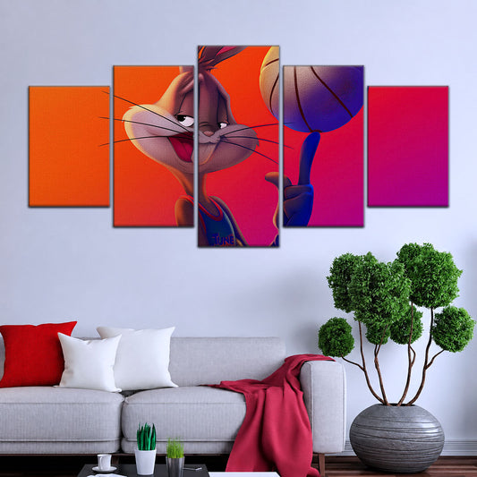 Basketball Canvas Wall Art - BK5053 - Bugs Bunny