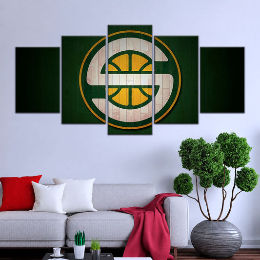 Basketball Canvas Wall Art - BK5060 - Seattle Supersonics Sports