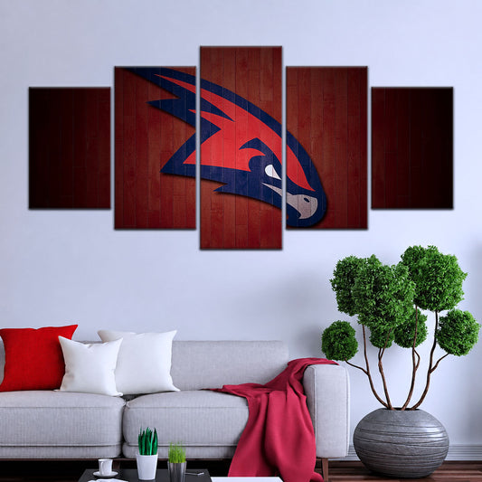 Basketball Canvas Wall Art - BK5064 - Atlanta Hawks Sports