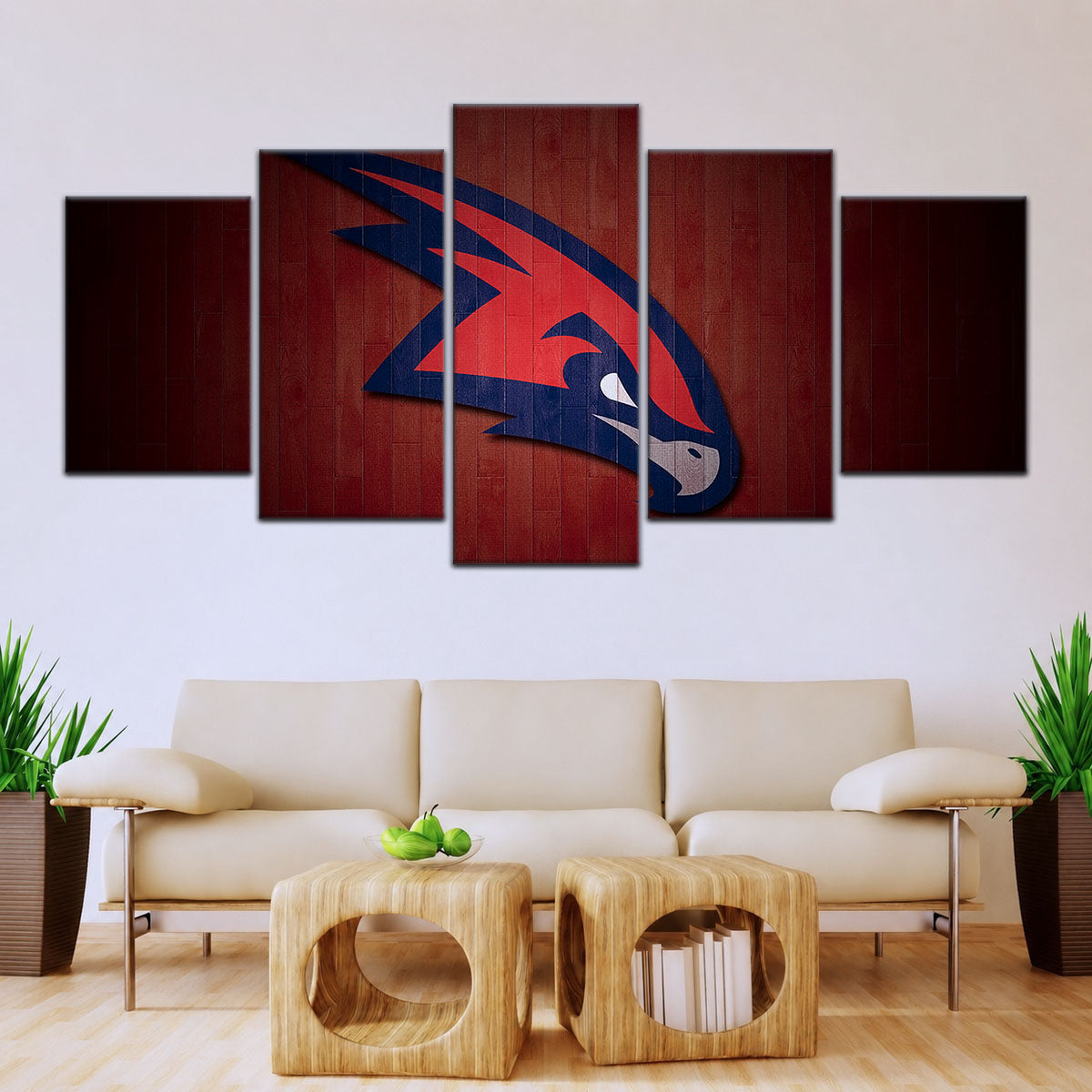 Basketball Canvas Wall Art - BK5064 - Atlanta Hawks Sports