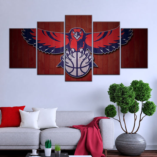 Basketball Canvas Wall Art - BK5065 - Atlanta Hawks Sports