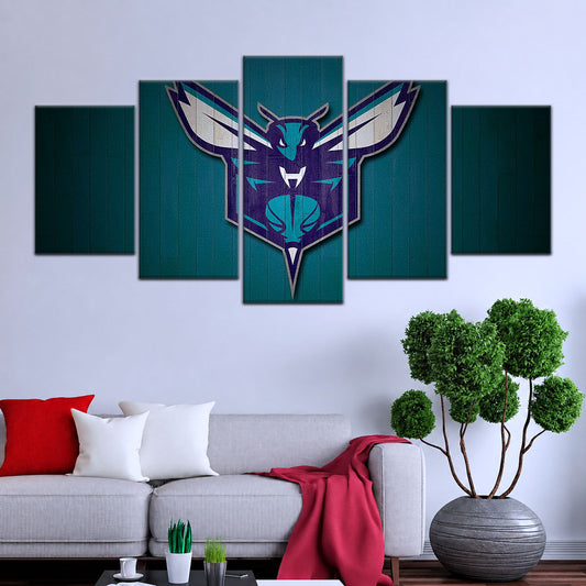 Basketball Canvas Wall Art - BK5066 - Charlotte Hornets Sports