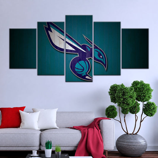 Basketball Canvas Wall Art - BK5067 - Charlotte Hornets Sports