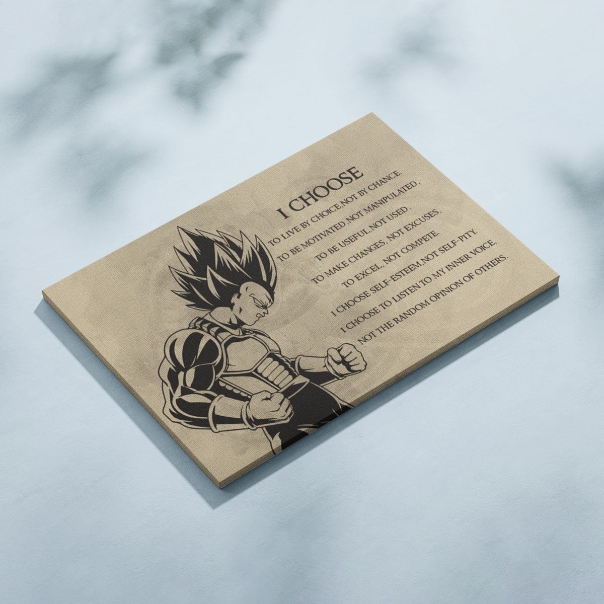 Dragon Ball Canvas Wall Art - DR034 - Super Saiyan Vegeta - I Choose