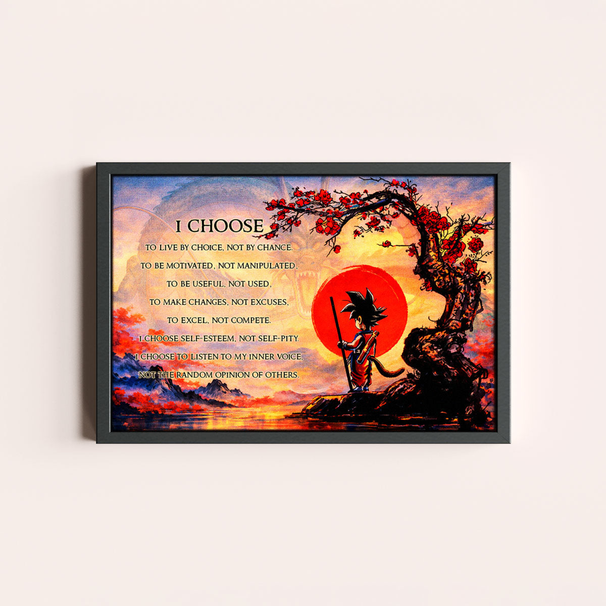 Dragon Ball Canvas Wall Art - DR086 - Goku - I Choose