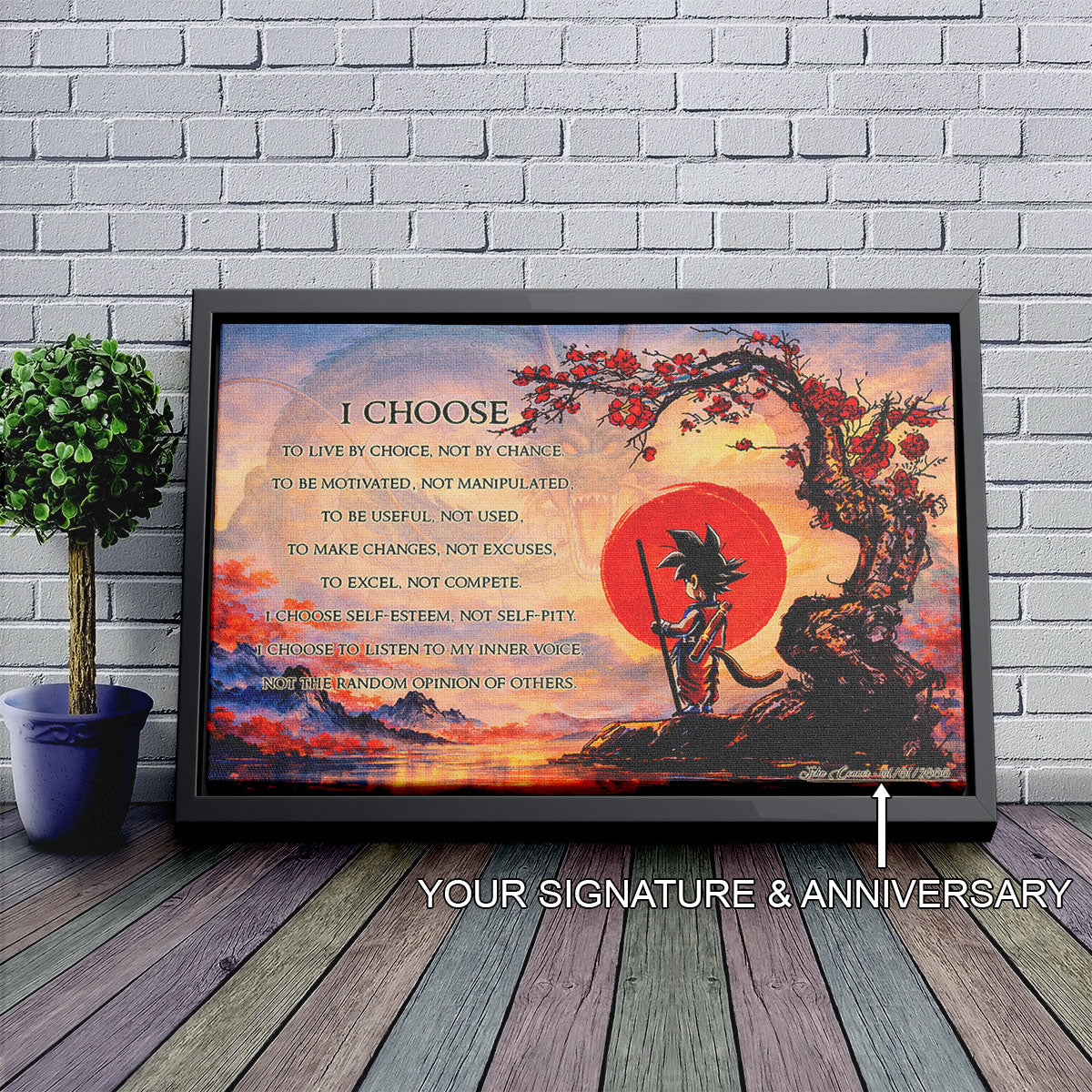 Dragon Ball Canvas Wall Art - DR086 - Goku - I Choose