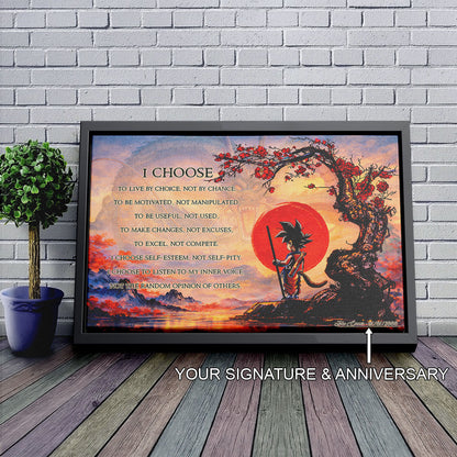 Dragon Ball Canvas Wall Art - DR086 - Goku - I Choose