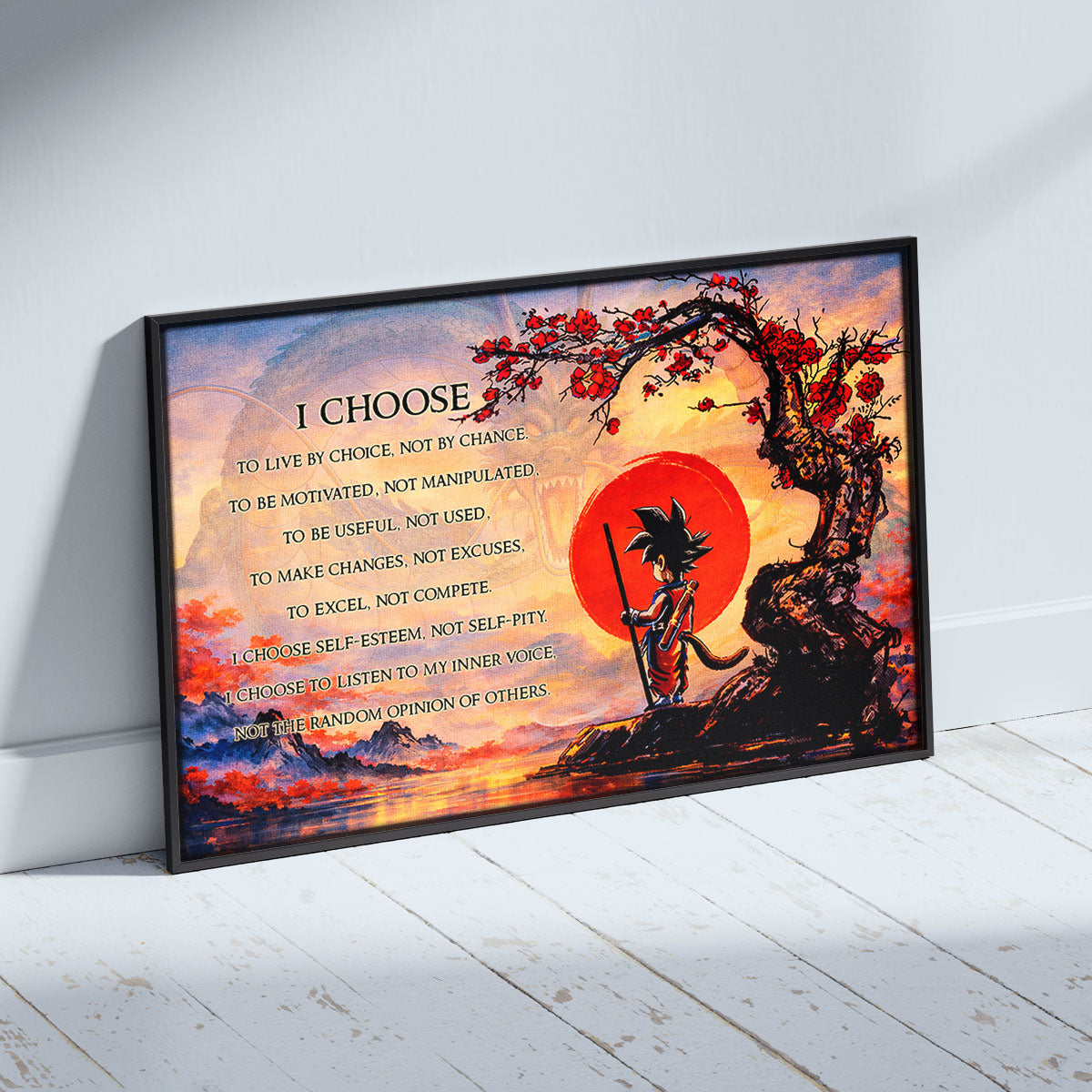 Dragon Ball Canvas Wall Art - DR086 - Goku - I Choose