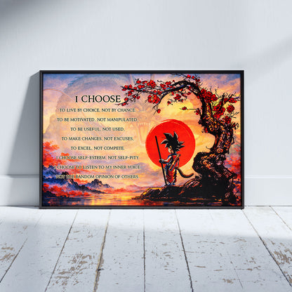 Dragon Ball Canvas Wall Art - DR086 - Goku - I Choose