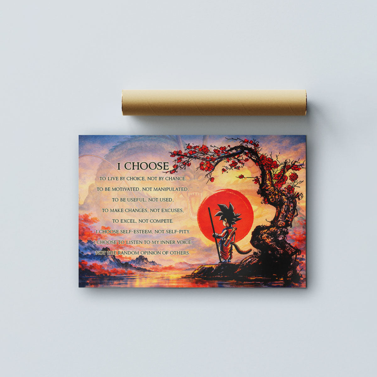 Dragon Ball Canvas Wall Art - DR086 - Goku - I Choose