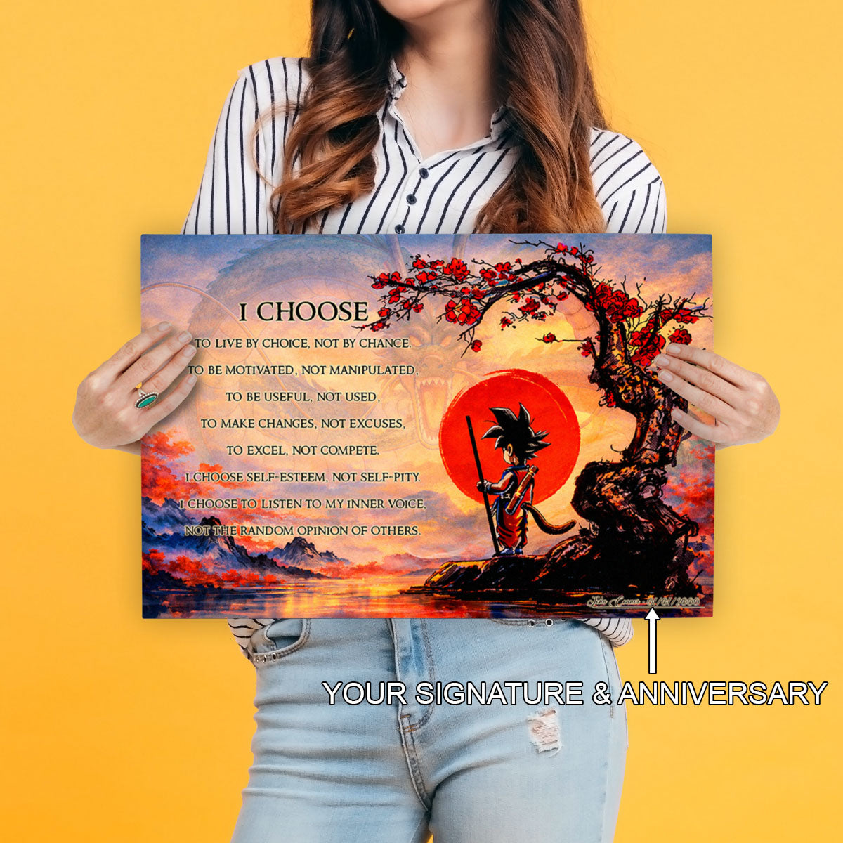 Dragon Ball Canvas Wall Art - DR086 - Goku - I Choose