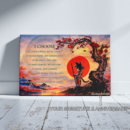 Dragon Ball Canvas Wall Art - DR086 - Goku - I Choose