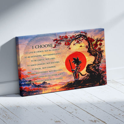 Dragon Ball Canvas Wall Art - DR086 - Goku - I Choose