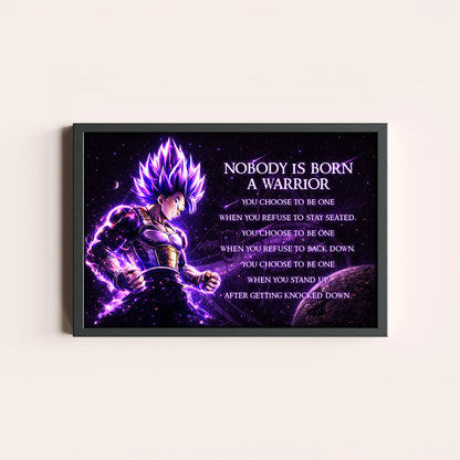 Dragon Ball Canvas Wall Art - DR090 - Ultra Ego Vegeta - Nobody Is Born A Warrior