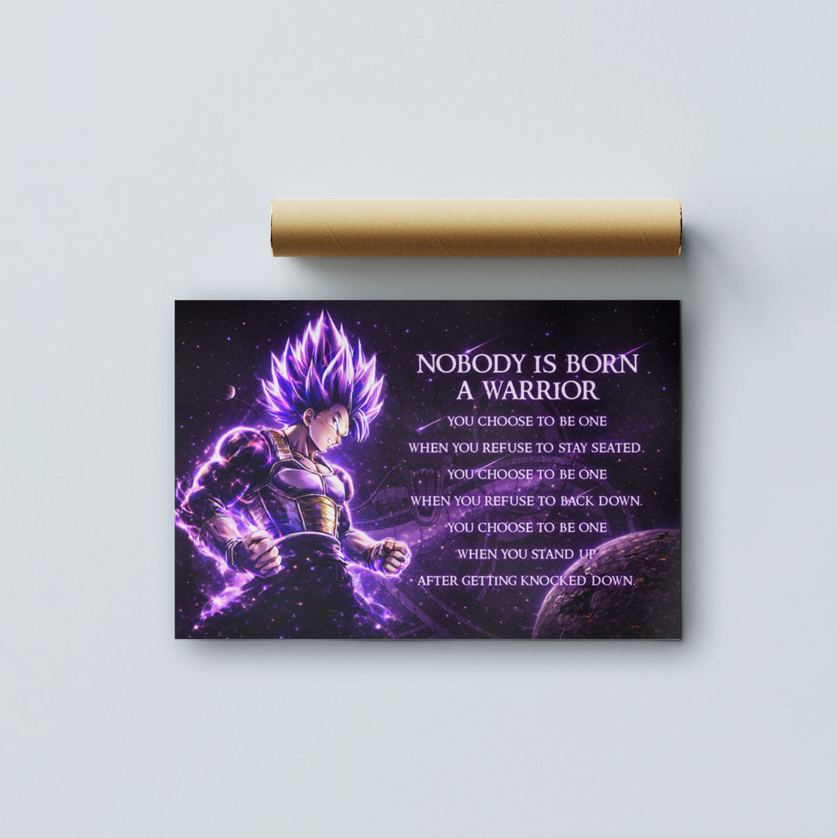 Dragon Ball Canvas Wall Art - DR090 - Ultra Ego Vegeta - Nobody Is Born A Warrior