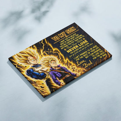 Dragon Ball Canvas Wall Art - DR111 - Vegeta - Trunks - To My Son From Dad Meaningful Gift for Son