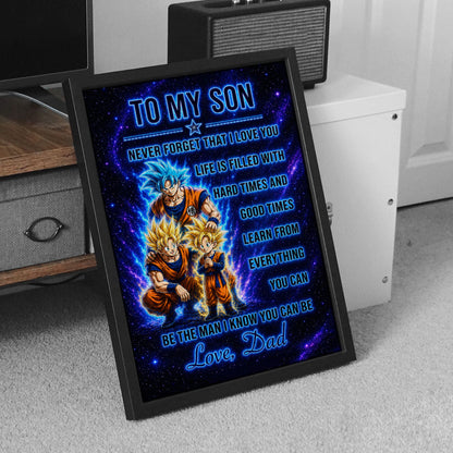 Dragon Ball Canvas Wall Art - DR120 - Goku - Gohan - To My Son From Dad Meaningful Gift for Son