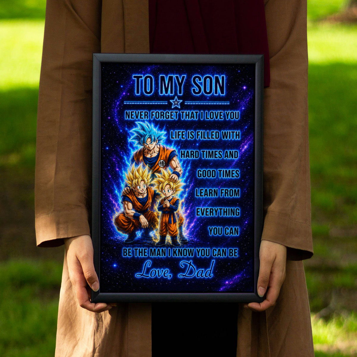 Dragon Ball Canvas Wall Art - DR120 - Goku - Gohan - To My Son From Dad Meaningful Gift for Son