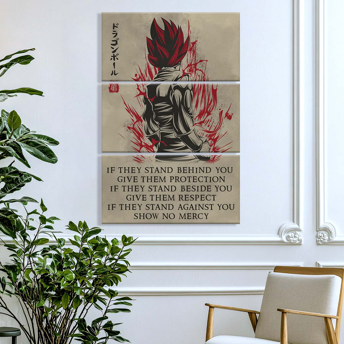 Dragon Ball - 3 Piece Wall Art - DR029 - IF - Vegeto - Super Saiyan God - Dragon Ball Canvas