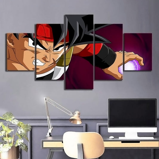 Dragon Ball - 5 Pieces Wall Art - Bardock - Dragon Ball Poster - Dragon Ball Canvas